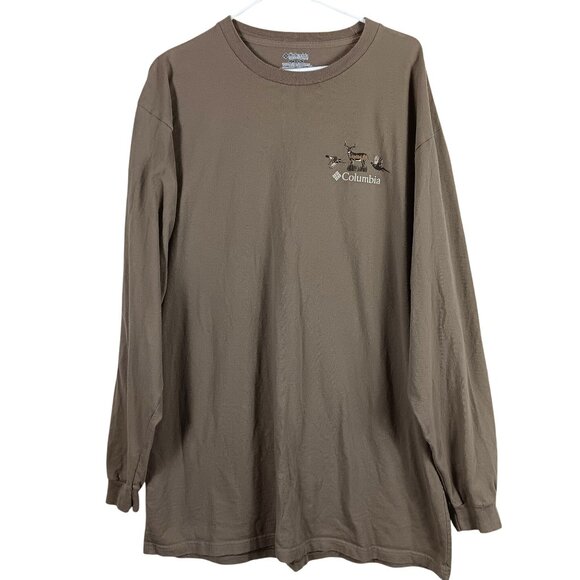 Columbia Periodic Table of Hunting Elements Graphic Long Sleeve T-Shirt Brown LT - Picture 2 of 6